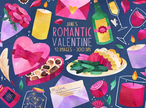 Romantic Valentine Graphics Set