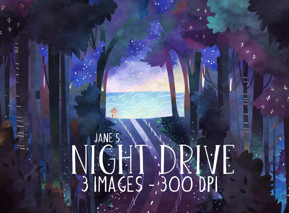Night Drive Graphics Set