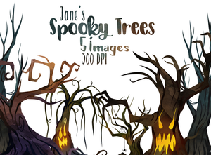 Spooky Trees Graphics Set