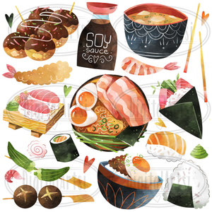 Japanese Food Graphics Set