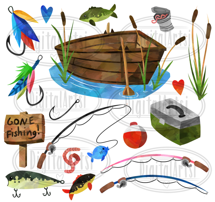 Fishing Graphics Set – Digitalartsi