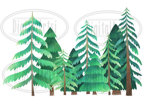 Pine Trees Graphics Set