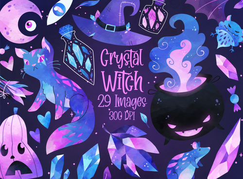 Crystal Witch Graphics Set