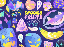 Halloween Fruits Graphics Set