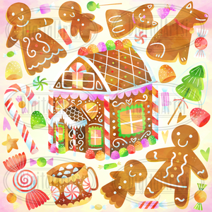 Gingerbread Graphics Set