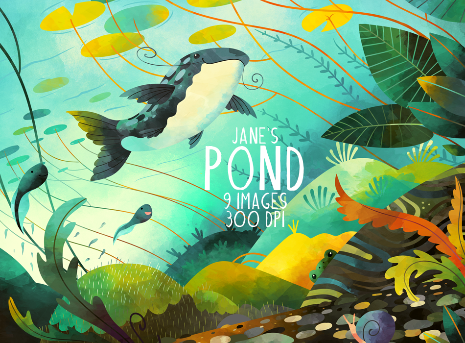 Pond Ecosystem Graphics Set