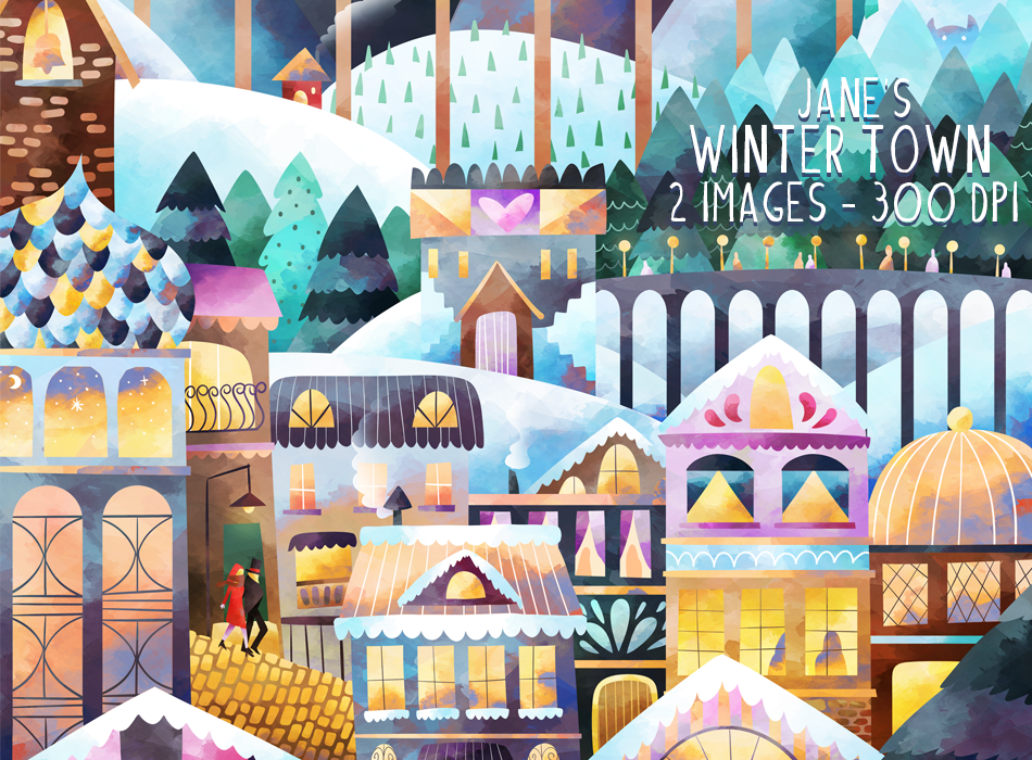 Winter Town Graphics Set