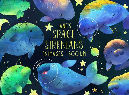 Space Sirenians Graphics Set