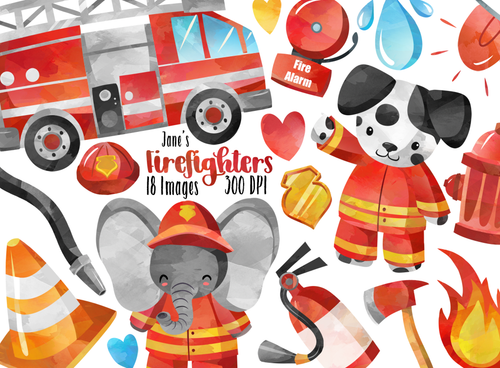 Firefighter Graphics Set