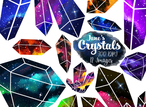Space Crystal Graphics Set