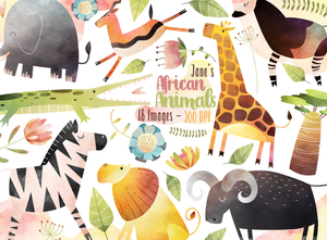 African Animals Graphics Set