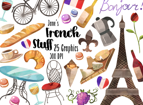 French Culture Graphics Set