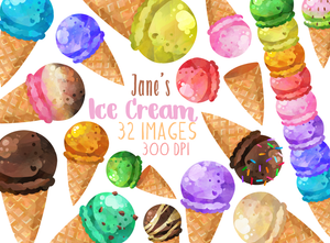 Ice Cream Graphics Set