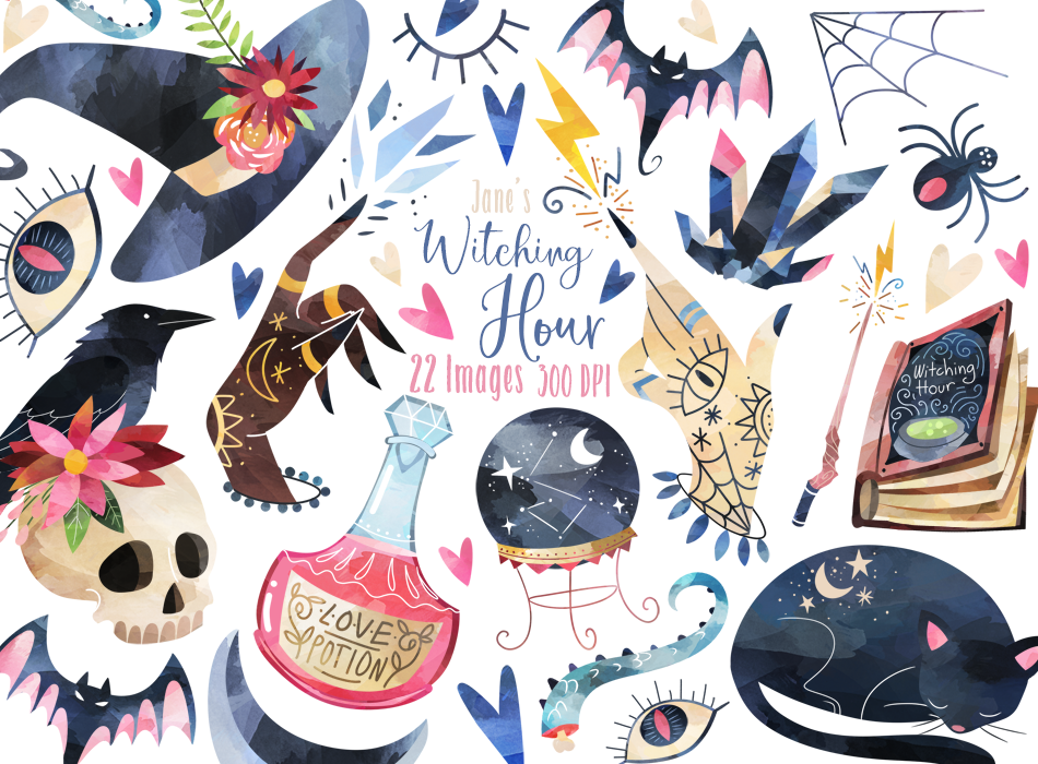 Witching Hour Graphics Set