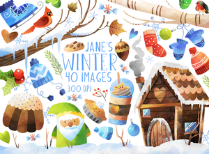 Winter Clipart Graphics Set