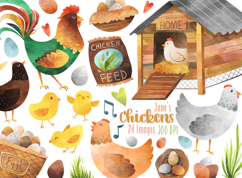 Chicken Graphics Set