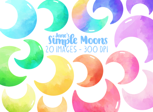 Simple Moons Graphics Set