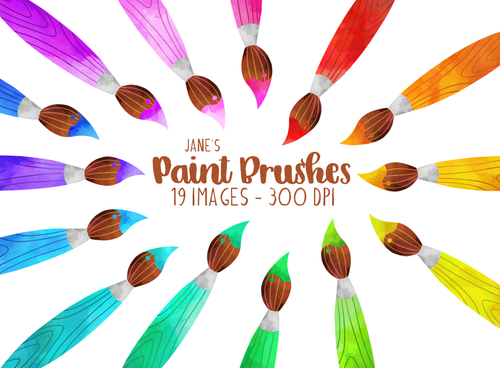 Paint Brush Graphics Set