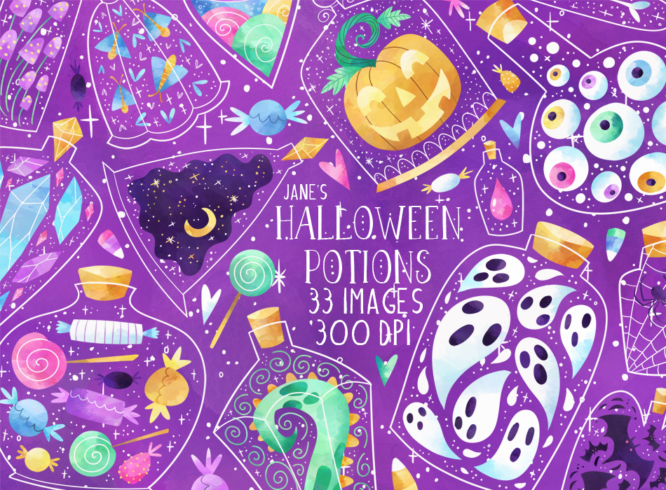 Halloween Potions Graphics Set