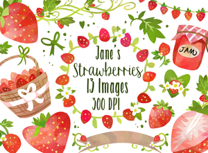 Strawberry Graphics Set