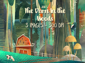 Barn in the Woods Graphics Set