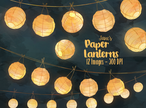 Paper Lanterns Graphics Set