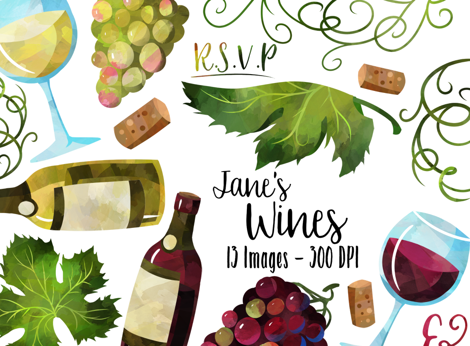 Wine Graphics Set