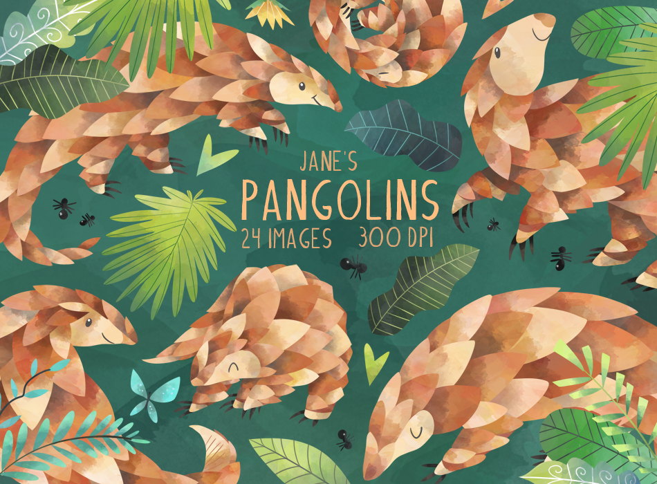 Pangolins Graphics Set