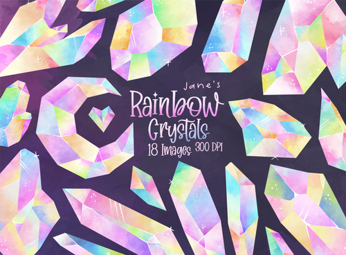 Rainbow Crystals Graphics Set