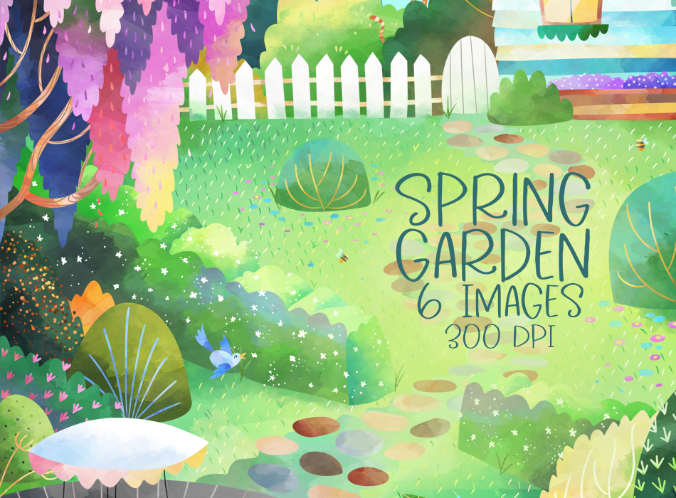 Spring Garden Graphics Set