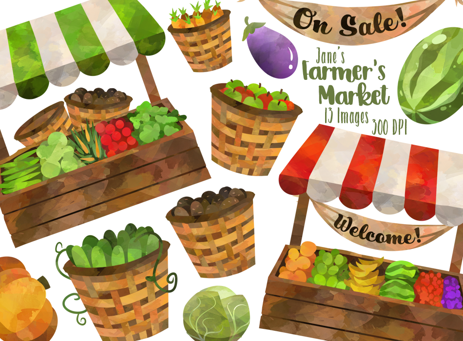 Farmer's Market Graphics Set