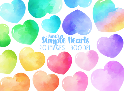 Simple Hearts Graphics Set