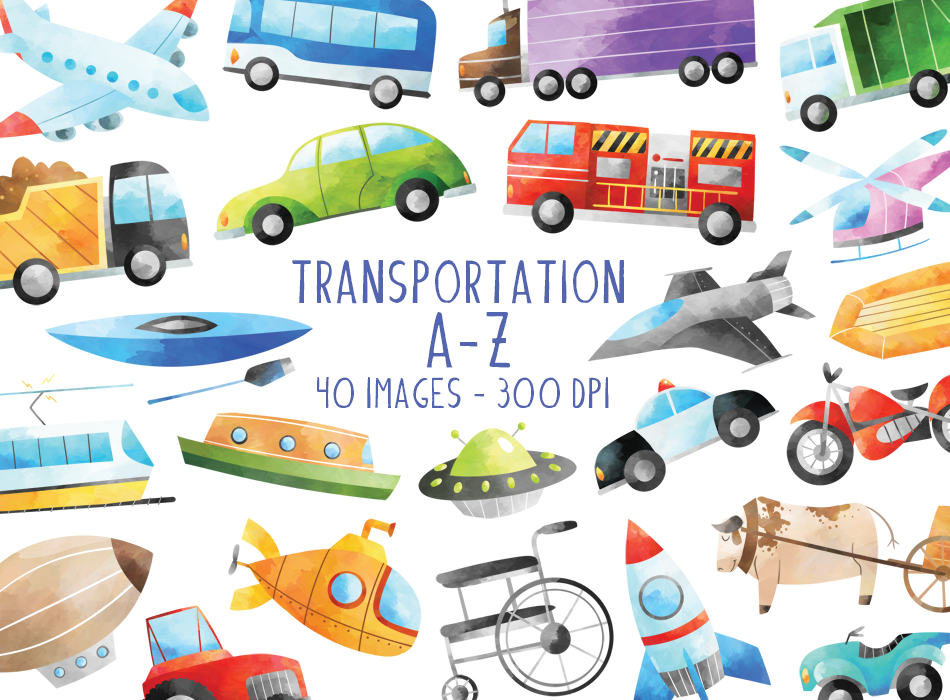 Transportation A-Z Graphics Set