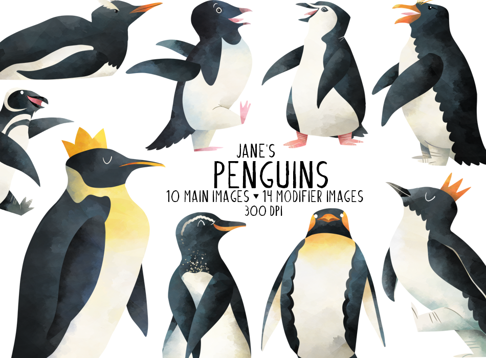 Penguins Graphics Set