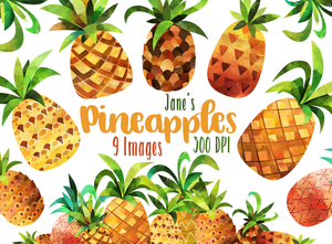 Pineapples Graphics Set