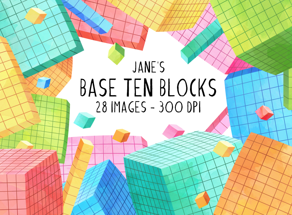 Base Ten Blocks Graphics Set