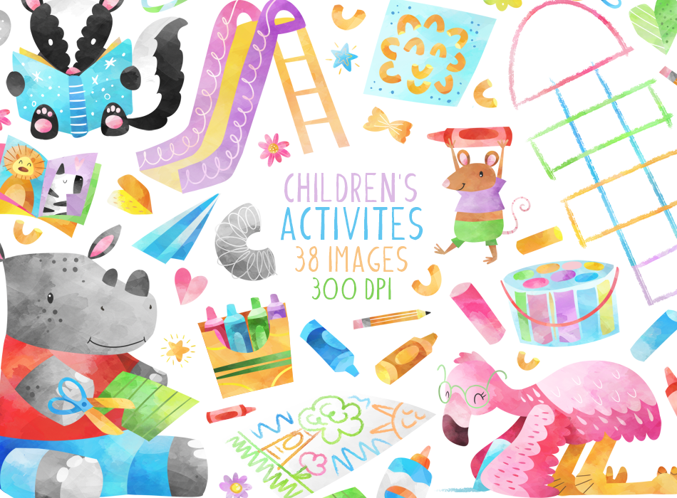 Children's Activities Graphics Set