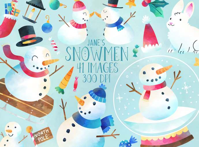 Snowmen Graphics Set