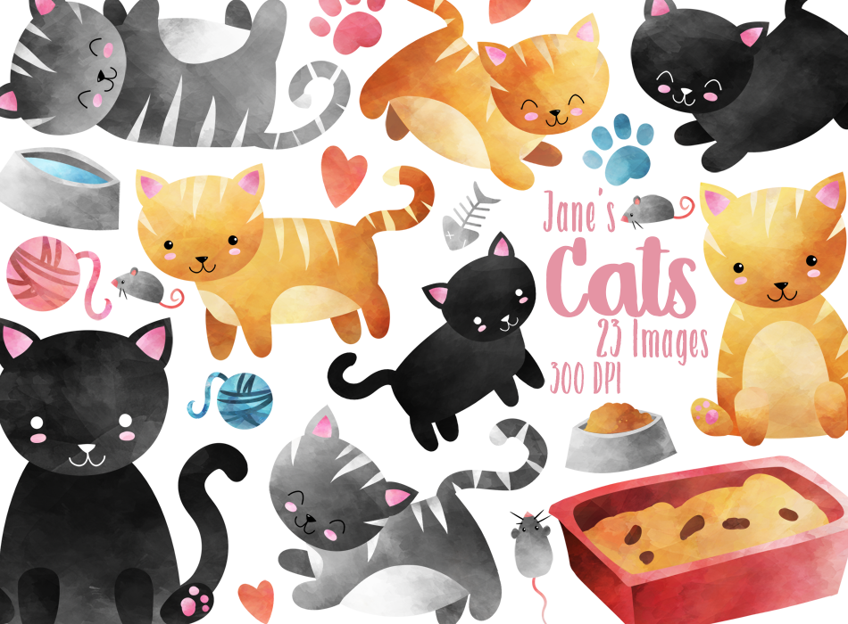 Cat Graphics Set