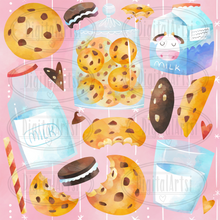 Milk and Cookies Graphics Set