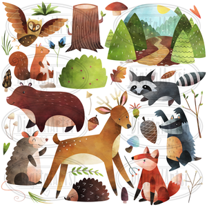 Woodland Animals Graphics Set
