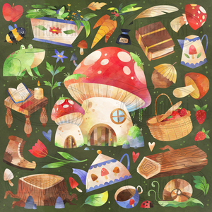 Mushroom Cottage Graphics Set