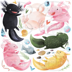 Axolotls Graphics Set