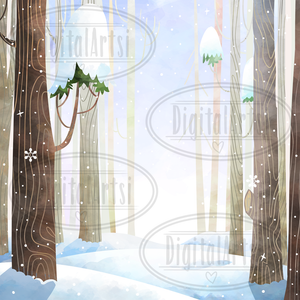 Snowy Forest Graphics Set