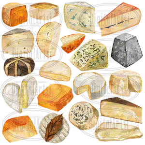 French Cheese Graphics Set