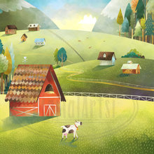 Farm Scene Graphics Set