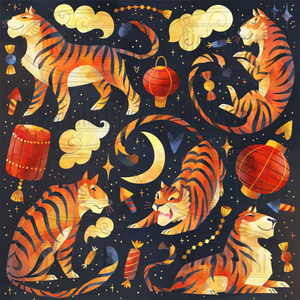 Year of the Tiger Graphics Set