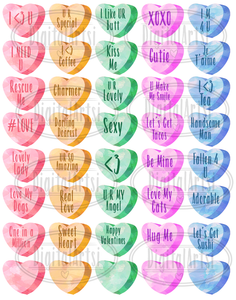 Candy Hearts Graphics Set