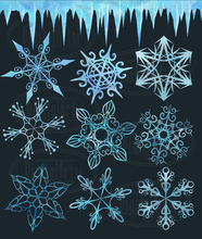 Snowflake Graphics Set