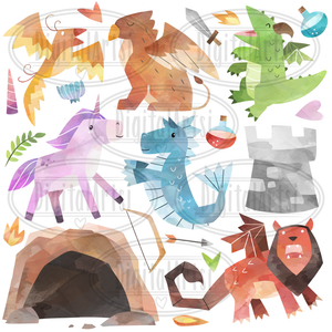 Mythical Creatures Graphics Set